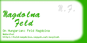 magdolna feld business card